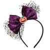 Bow Festival Party Headband Children Funny Evil Pumpkin Headband Cute Hair Card Diablo Halloween Headwear