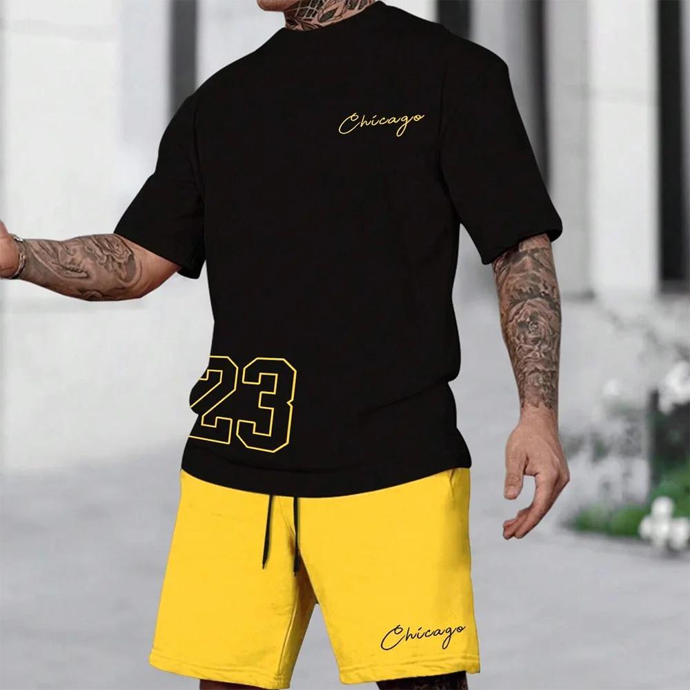 2024 New Fashion 3D Printed Men's Suit Oversized Clothing Short Sleeve Shorts Suit Men's Sportswear Summer Casual Suit