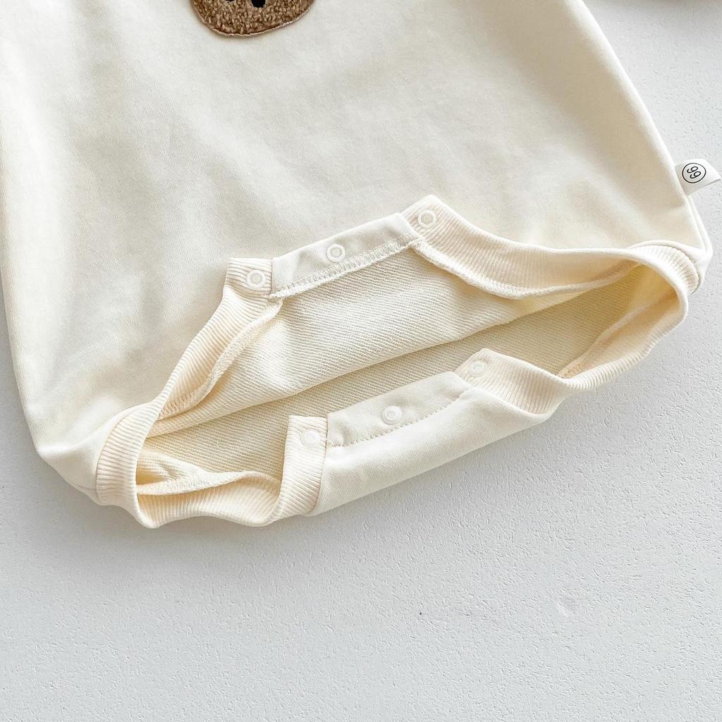 Korean Autumn Baby Romper: Cute Bear Pullover for Newborns, Boys & Girls - Ideal for Outdoor Play