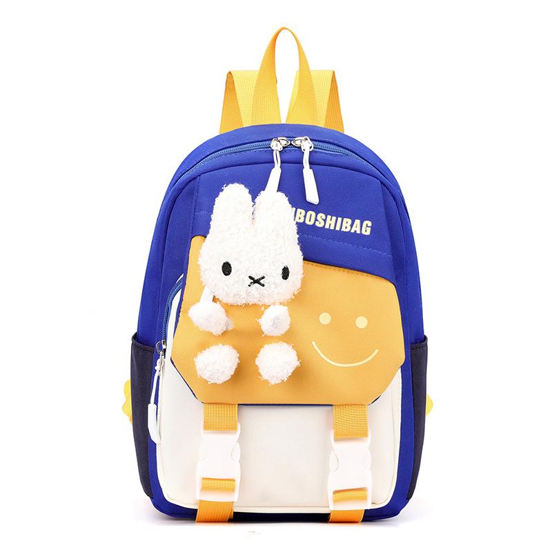 New Fashion Color Matching Children School Bags Cute Cartoon Casual Nylon Girl Baby Backpack Lightweight Reduce Burden Kindergarten Book Bag