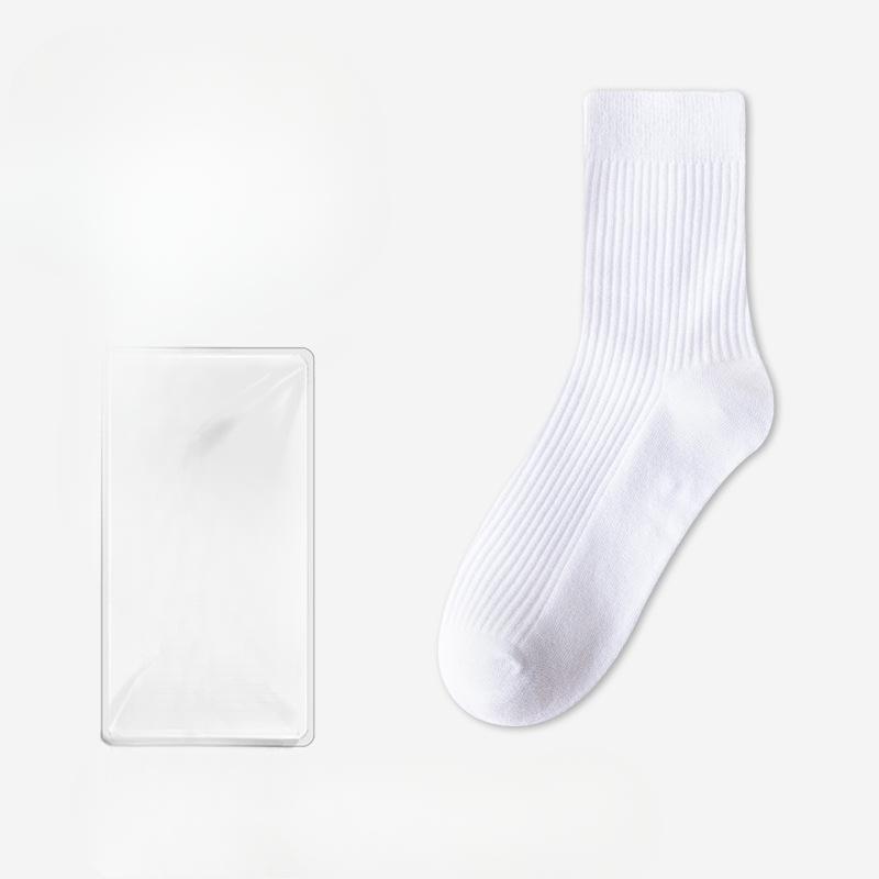 Men's Spring and Autumn Business Embroidery Jacquard Sweat Absorbing Deodorizing Antibacterial Cotton Socks