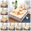 Sheet Three-Piece Bedspread Pillowcase Little Fox Pumpkin Thanksgiving Mattress Protective Cover