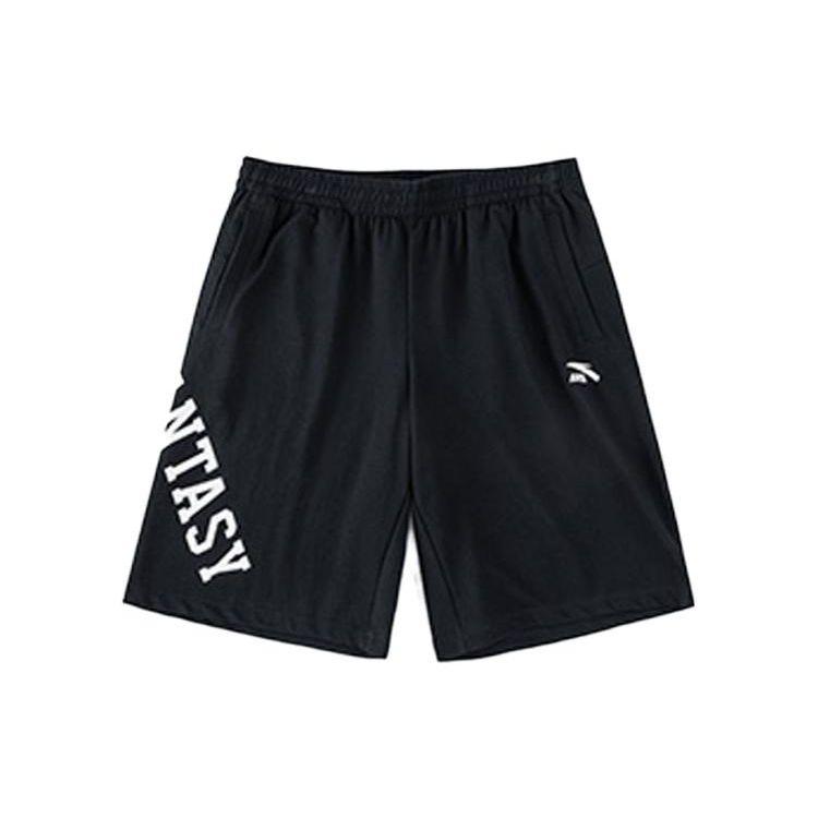 

Anta Lifestyle Series Letter Print Повседневные трикотажные свободные спортивные шорты мужские шорты Basic-черный 952328302-3 S