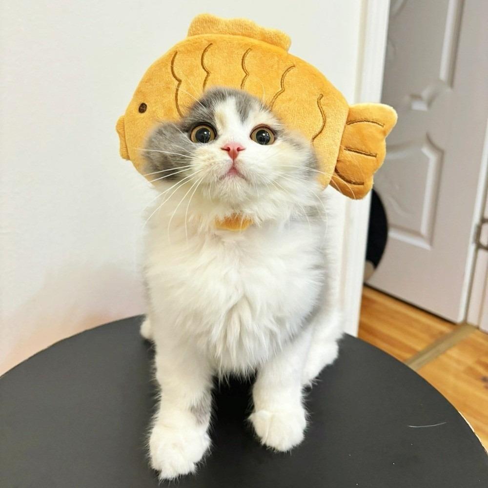 Cute Cat Shark Headgear Fish Shape Pet Cosplay Head Wear Dog Head Costume  Role Playing