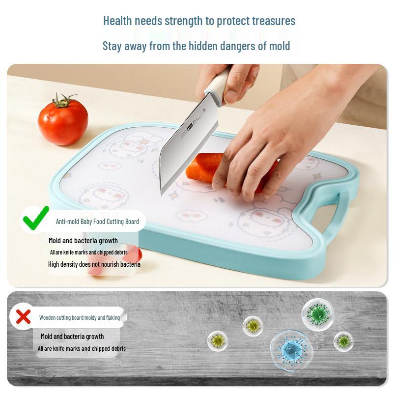 2-in-1 German Kitchen Knife & Cutting Board Set for Baby Food