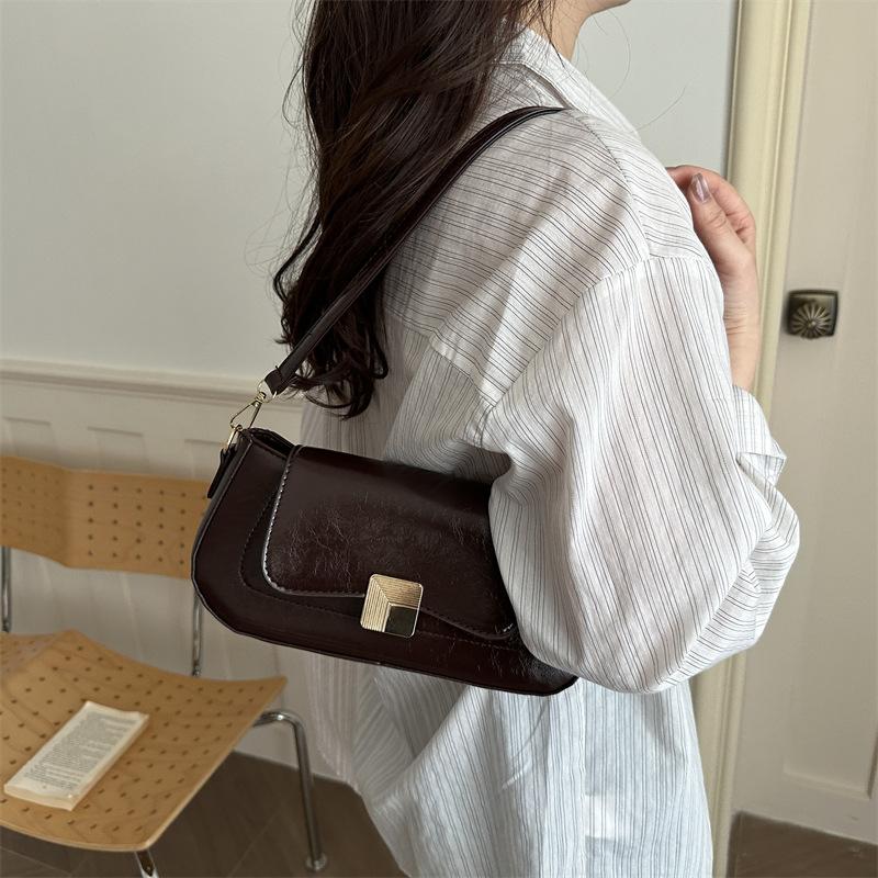 Fashionable Underarm Bag Elegant and Simple Light Luxury Retro Single Shoulder Crossbody Small Bag