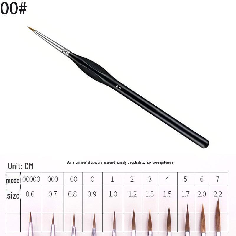Custom Wear-Resistant Elastic Precision Brush for Line Drawing and Oil Painting with Triangular Handle and Wolf Hair