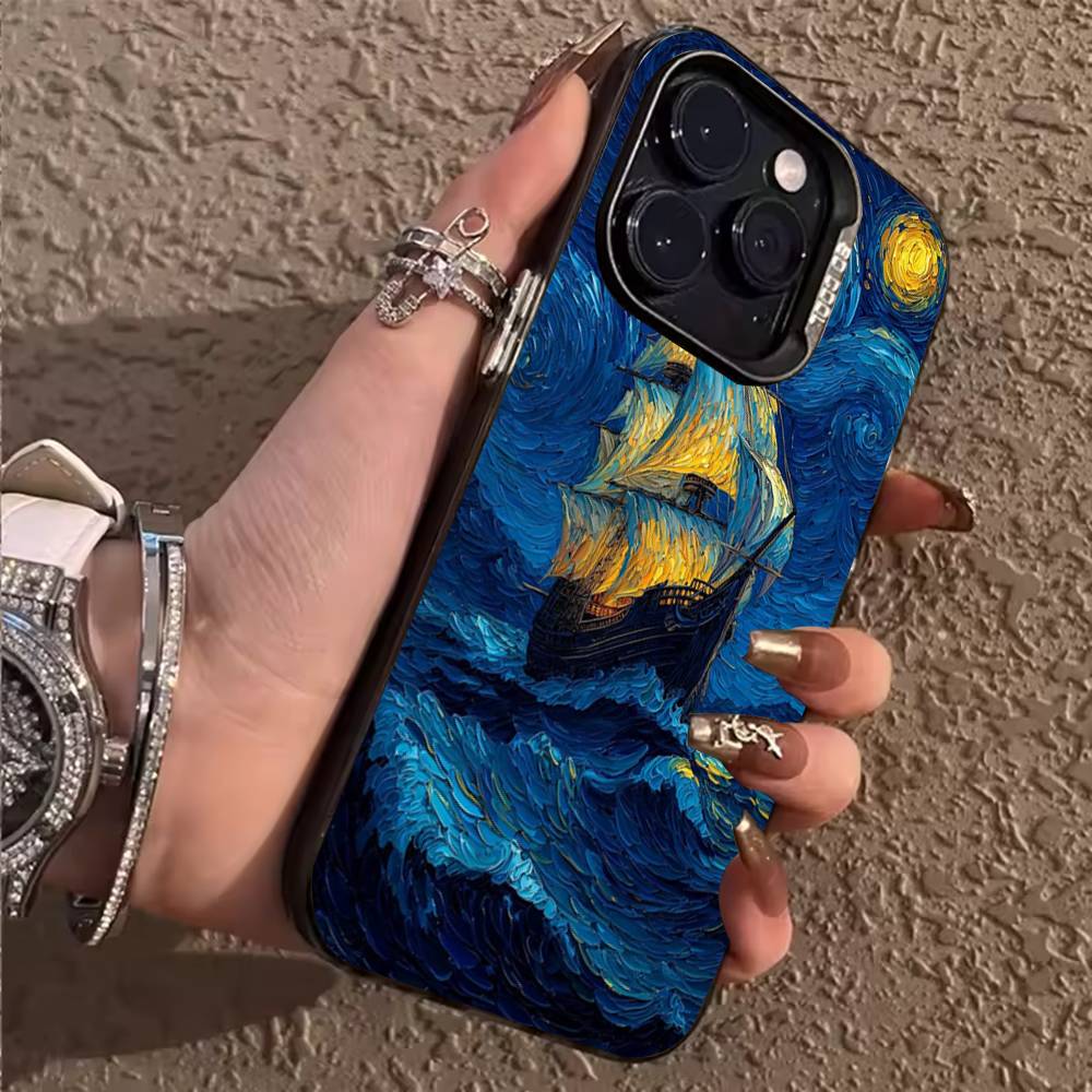 V-Van Gogh Phone Case For iPhone 17 16 15 14 13 12 11 PRO MAX TPU Soft To Skin-friendly Cover
