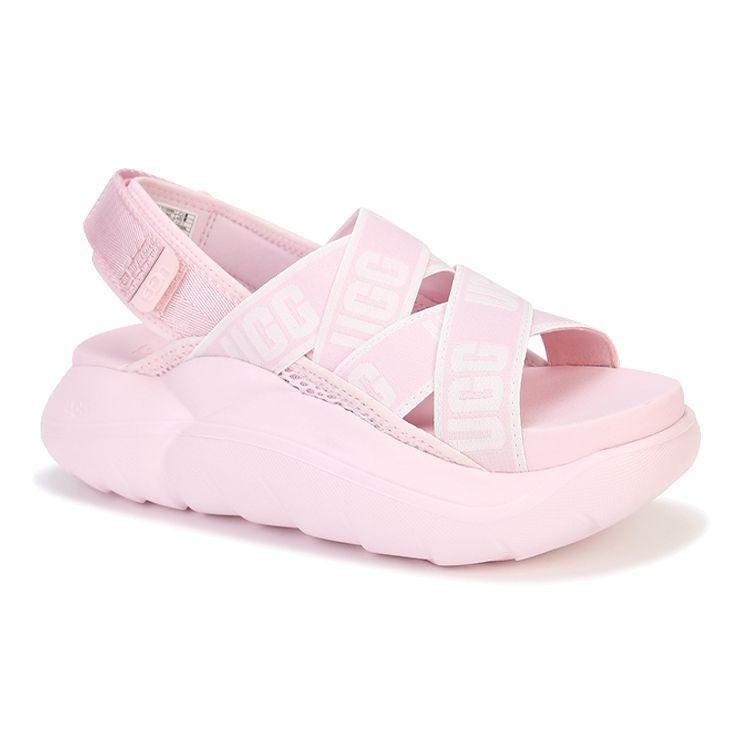 UGG La Cloud Series Fabric Velcro Open-Toe Platform Sports Sandals Women Sandals Shell-Pink 1110090-SLPN