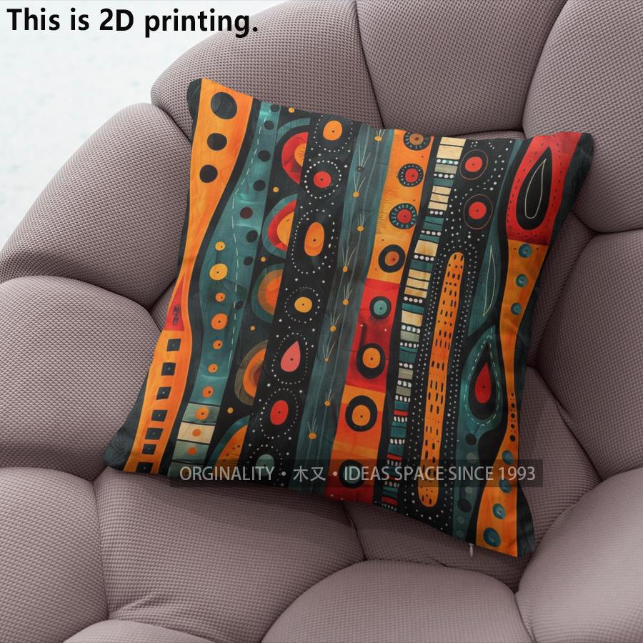 African Tribal Style Digital Print Pillow Covers Pattern Cushion Cover Suitable For Sofa Bedroom Car Pillow Cover