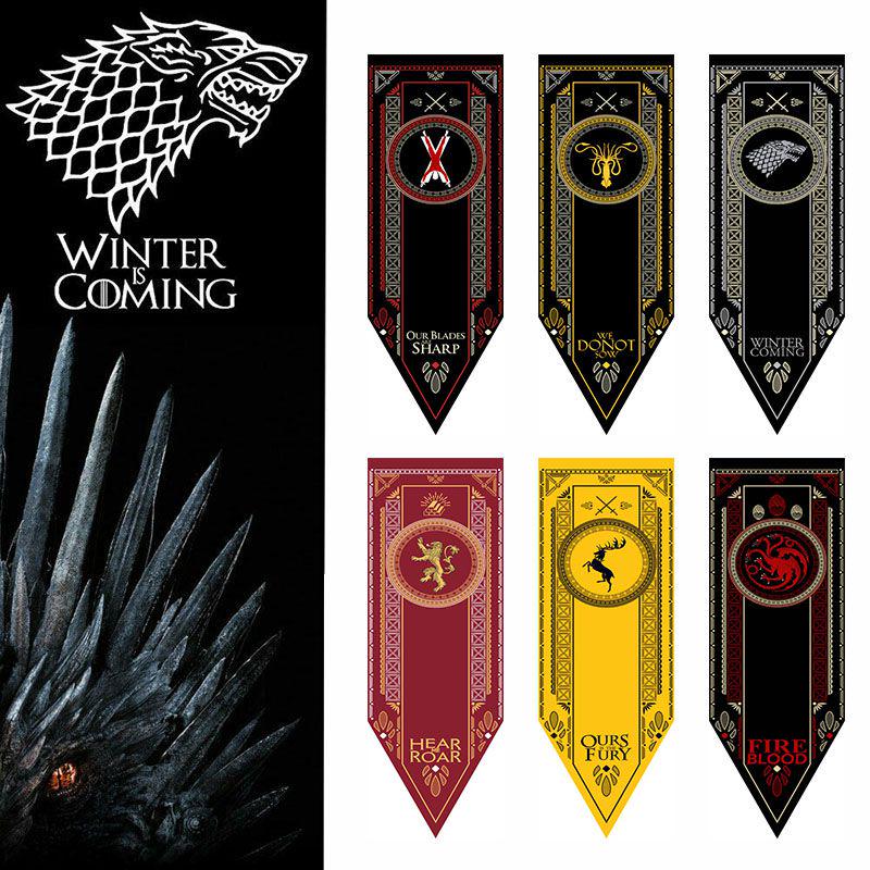 Game Of Thrones House Stark Tournament Banner Flag 45*150cm 11 Styles Outdoor Flags Garden ...