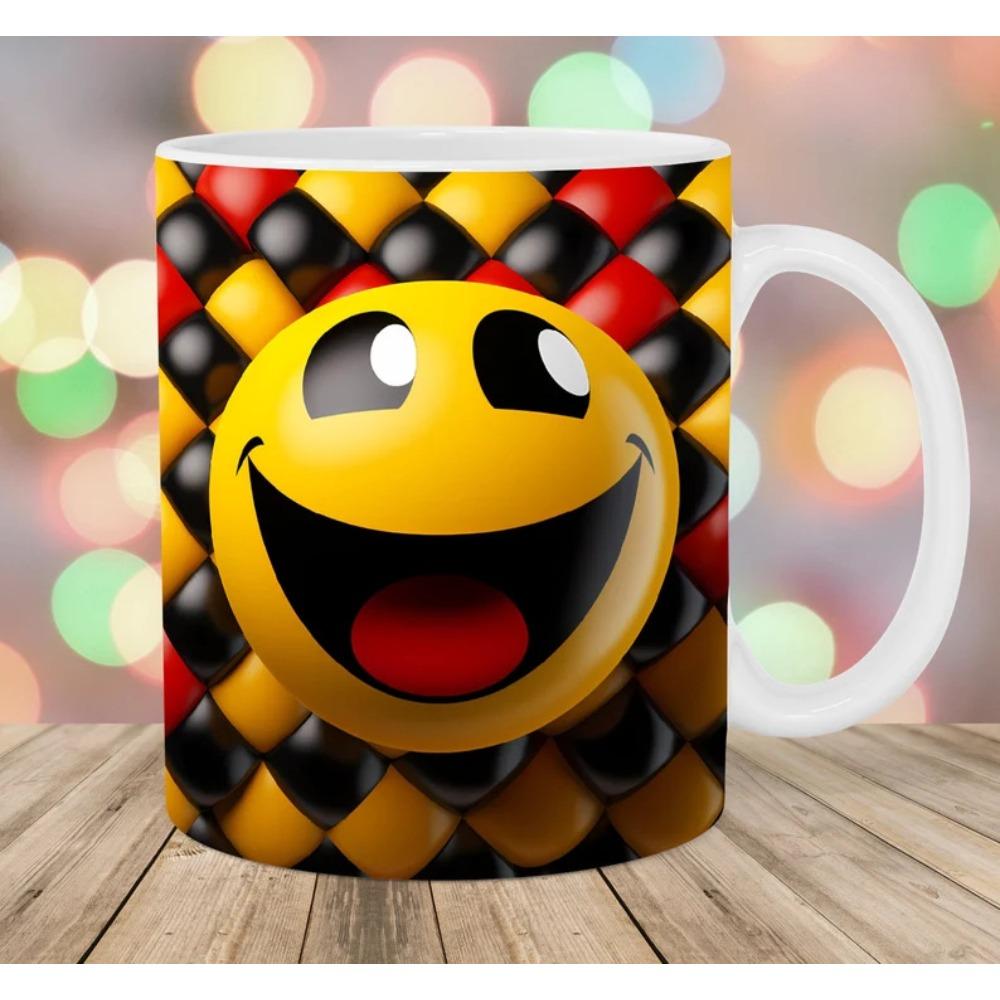 Керамическая кофейная кружка/чашка для чая со смайликом 301-400ml