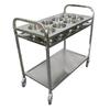 ZLIII 2-Tier Stainless Steel Mobile Seasoning Cart