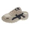 Mesh breathable casual shoes women's 2025 summer versatile thick-soled non-slip student casual half-drag one-pedal soft sole