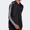 Adidas Originals Trefoil Stripe Sports Hooded Jacket Men Outerwear Black HC7124