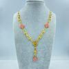 Fashion 13MM Four Leaf Flower U Shape Necklace Titanium Steel Four Leaf Clover Ladies Necklace