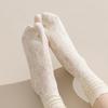1 Pairs Lace Toe Socks Women Summer Hollow Out Mesh Five Finger Socks High Tube Cotton Socks With With Separate Fingers