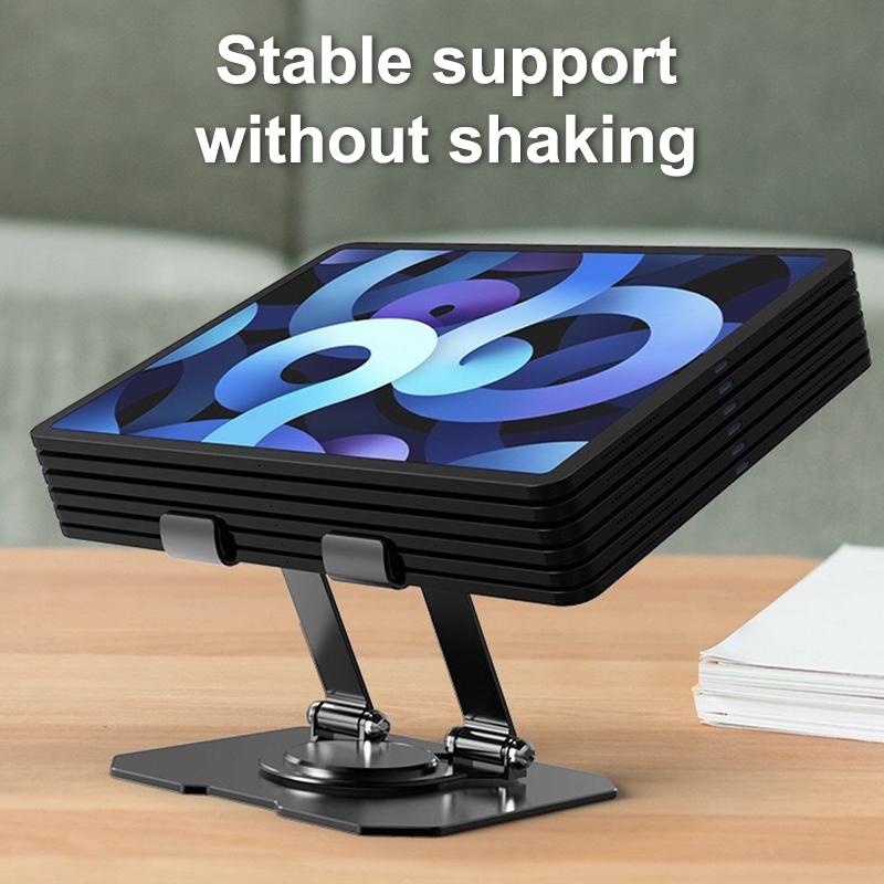 Metall 360 Grad Drehbarer Tablet-Ständer Verstellbarer Faltbarer Desktop-Halter Kompatibel Für 4,7-12 Zoll Ipad Pro/Air/Min Tablet Halterung