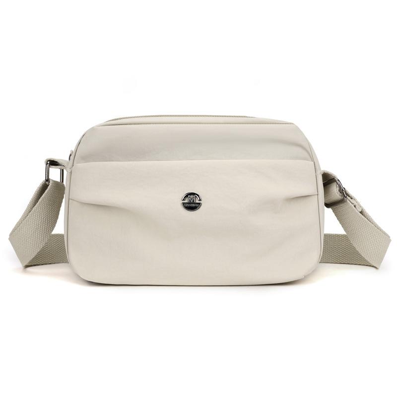Stylish and versatile women's messenger bag trendy and casual multi-compartment nylon bag lightweight and simple shoulder small square bag