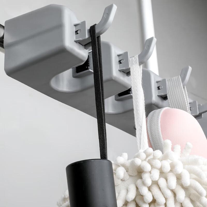 Zhugu Mobile Floor-Standing Stainless Steel Mop and Broom Organizer