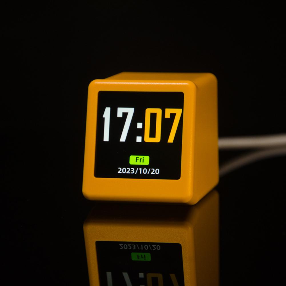 Mini Smart WIFI Weather Station Clock DIY GIF Animations Desktop Mini Clock Desktop Decoration