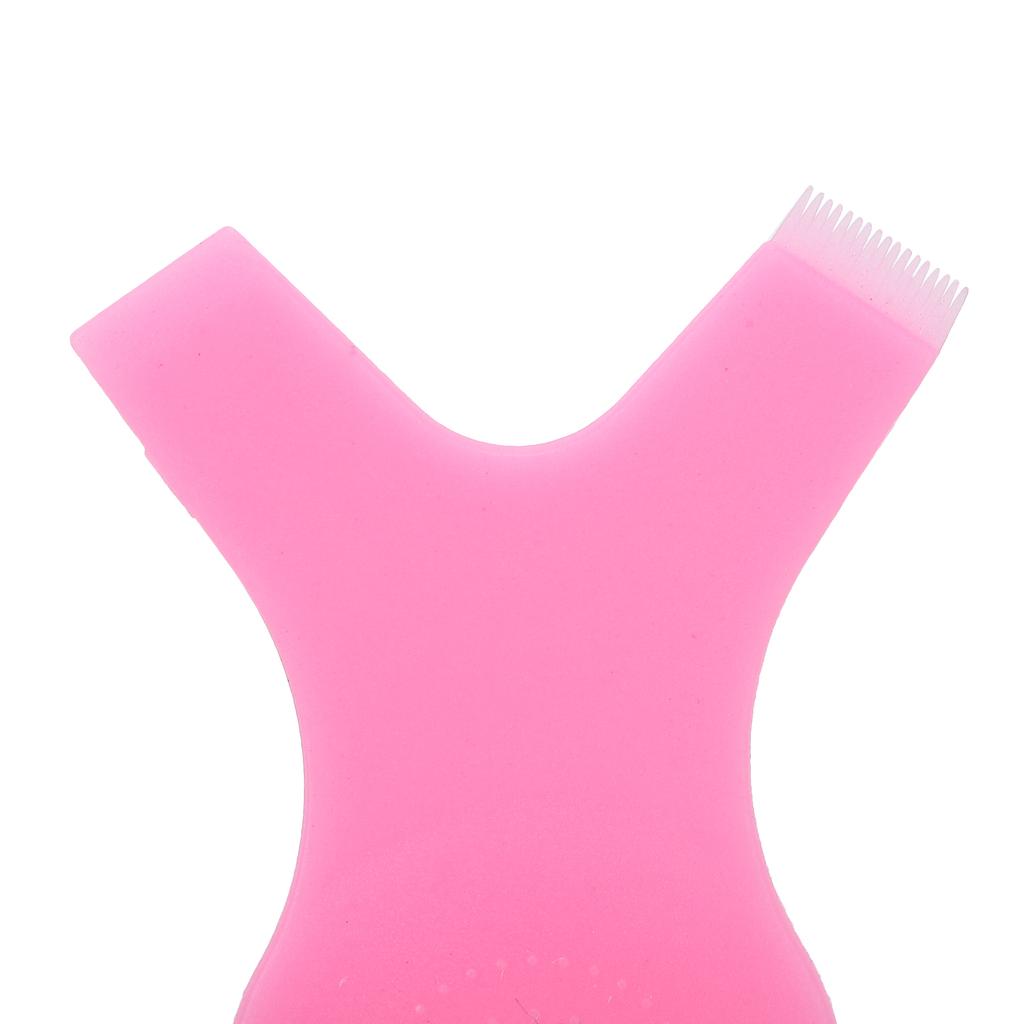 20pcs Eyelash Lift Brush Y Shape Eyelash Grafting Comb Curler AntiSlip Lash Perming Tool(Pink )
