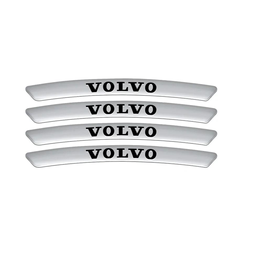 

4pcs Aluminum Car Badges Wheel Rims Racing Hub Stickers Auto Decoration for Volvo V40 V50 S40 S80 XC60 S90 XC90 S60 XC40 C40 серебряный