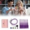 3.0mm-6.0mm Interchangeable Circular Knitting Needle Set with Case and Accessories Circular Knitting Pins for Woman