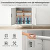Metal Storage Cabinet with Lock and Adjustable Shelves - White