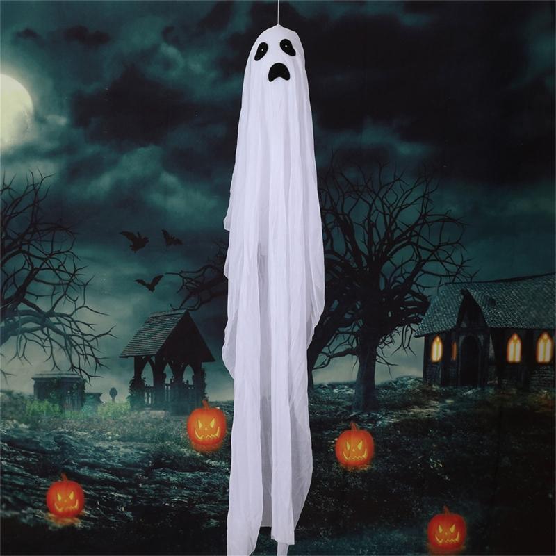 Haunting Elevating Phantoms With Eerie Voice Effect Glowing LED Lights Portable Fabric Halloween Party Decoration