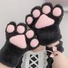 Cat Paw Gloves Cute Animal Cosplay Plush Furry Hand Soft Winter Warm Animal Costume Halloween Cosplay Race Accessory
