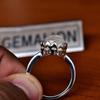 Natural Rainbow Moonstone Ring - 925 Sterling Silver - 10 MM Round Cabochon - Handmade Boho Jewelry - Gemstone Jewelry - Promise Birthstone