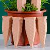 Pack Of 6 Red Clay Watering Spikes Stakes Tool Designed For Easy Plant Care And Water Conservation Home Gardening Needs