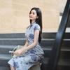 Retro Republic of China style improved old Shanghai composite lace new Chinese cheongsam 1011 new young girl looking thin