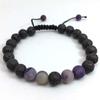 Energy Volcanic Stone Yoga Bracelet - 8mm Natural Woven Beads