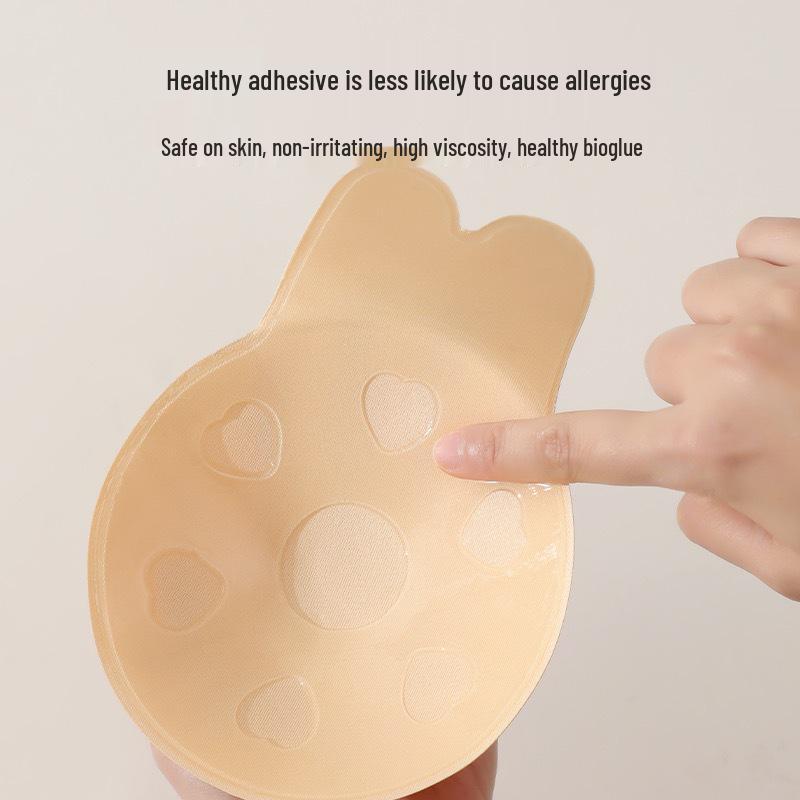 Cross-Border Breathable Silicone Push-Up Rabbit Nipple Covers - Invisible Lifting Pasties
