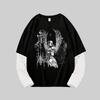 Maglietta Goth da Uomo Y2k Grafica Oversize Manica Lunga Girocollo Streetwear Top Vestibilità Primaverile