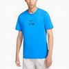Nike T Shirts Men's Light Photo Blue Crew Neck Moderate Straight Fit (Unisex) T-Shirts FD1245 406