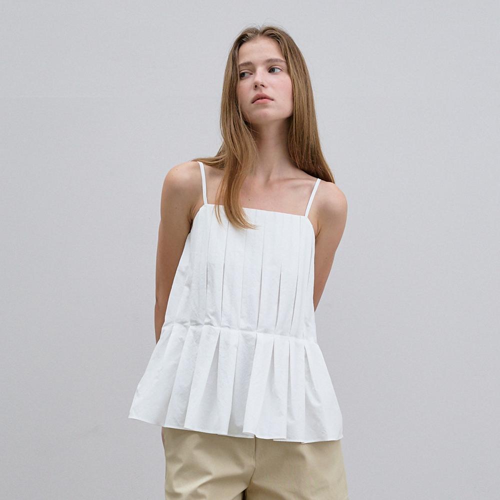 NOEUD Swing Pleats Top (Ivory)