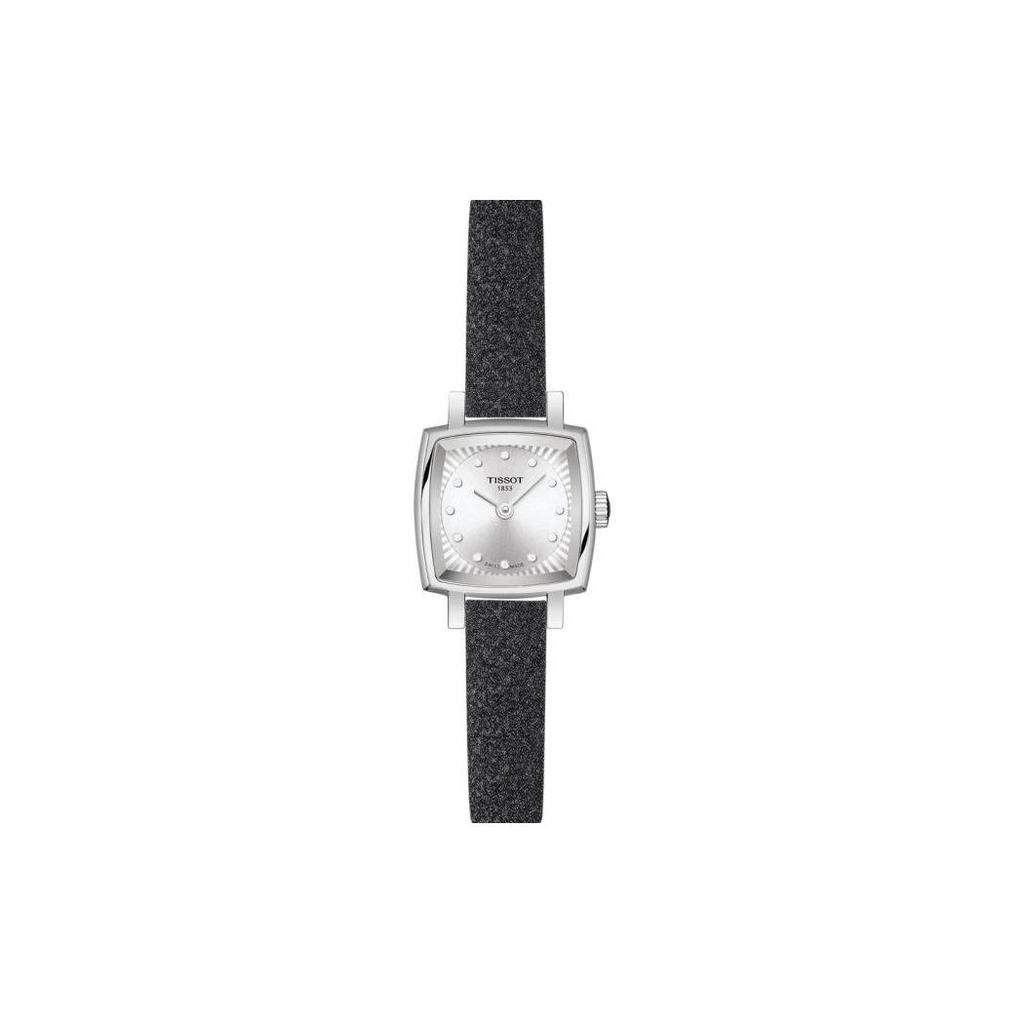 Tissot Quarzwerk Damenuhr Silbernes Zifferblatt Edelstahlgehäuse Lederarmband T058.109.17.036.02