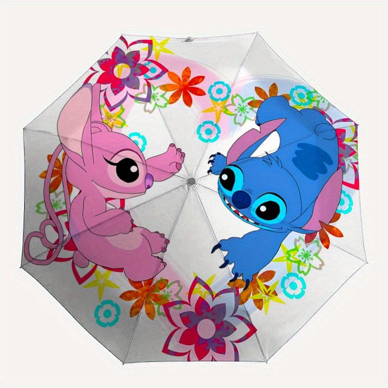 

1pc Lilo_and_Stitch Automatic Folding Umbrella:Portable Folding design, Lightweight for Women/Men., Stylish Sunshade