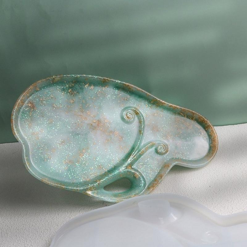 Resin Tray Mold Silicone Jewelry Tray Molds Irregular Epoxy Resin Casting Molds Storage Box Gypsum Plsater Mould Decors