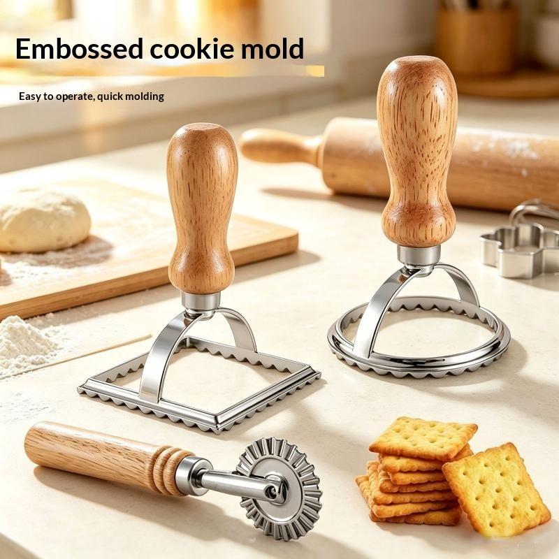 Stainless Steel Cookie Cutter Set Food Safe Baking Mold Pasta Press Ravioli Maker for Birthday Party Home DIY Baking Tools
