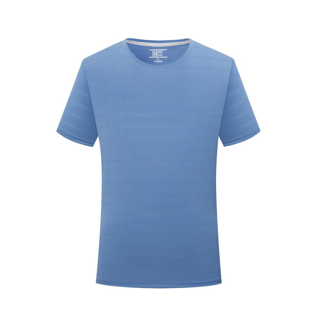 Custom Logo Ice Silk Quick-Dry Running T-Shirt - Crew Neck Short Sleeve Team Workwear