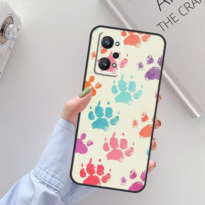 

Dog Friends Cat Pet Paws For Realme C67 C61 C75 C55 C53 C51 C21Y C25S GT 6 6T 5 GT7 Pro 10 11 12 13 14 Pro Plus Case Realme GT6