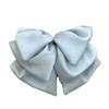 Versatile French Satin Bow Shark Clip - Elegant Texture Hair Accessory with Flower Bud Claw Design