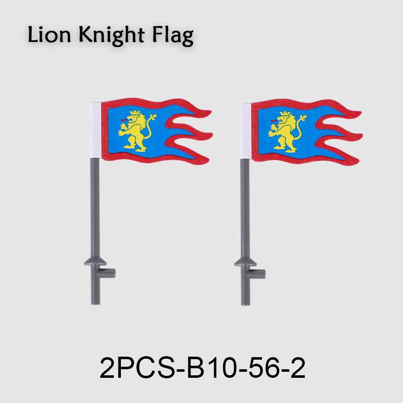 Medieval Military Flag Series War Castle Knight Soldier Warrior Accessories Building Blocks Ancient Holy Rome Bricks Toys Gifts