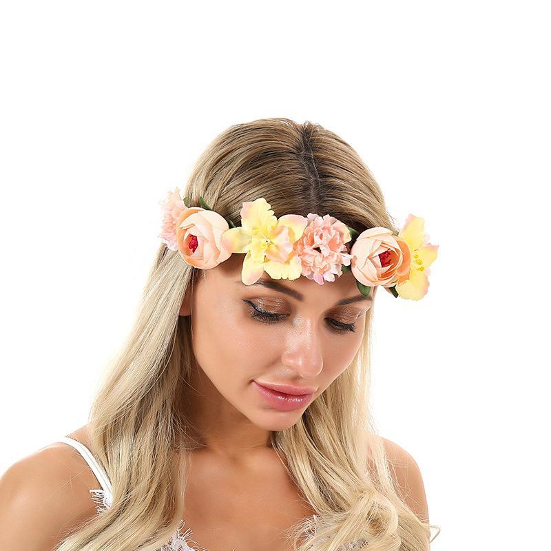Braut Boho große Blume Stirnband Girlande Festival Hochzeit Krone Reben Haarband