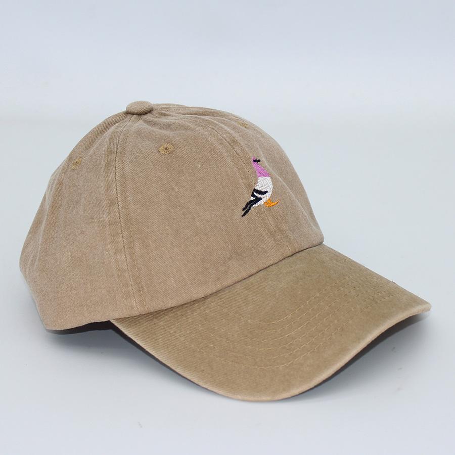 Embroidery Pigeon Spring Vintage Baseball Caps Men Women Water Washed Sports Fishing Sunshade Dad Hat