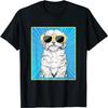 Havaneser Porträt Pop Art Hund mit Sonnenbrille T-Shirt